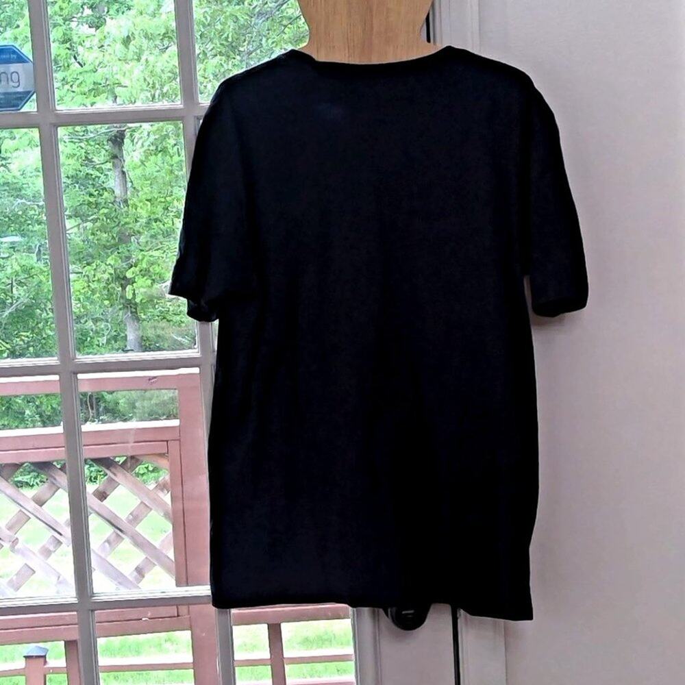 Adidas Men's T-Shirt Three Stripe Life Black Size Large Go To Tee - Picture 3 of 4